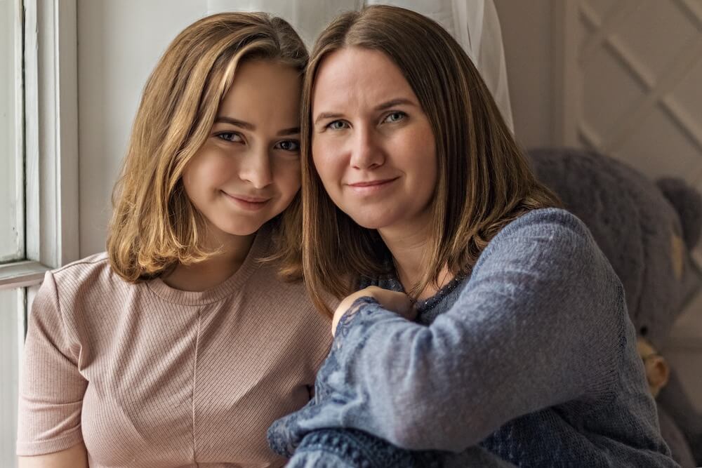 Mother and Daughter after talking about college planning together